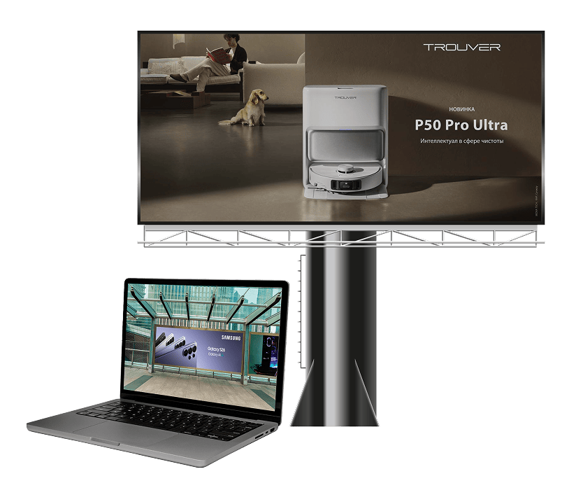 Design examples — OOH and digital creatives by DiSolvia